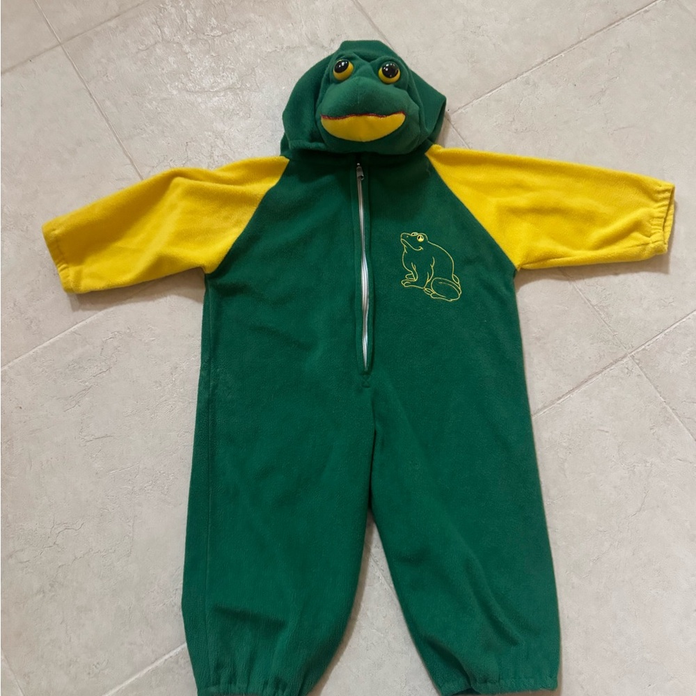 Adorable Kids Frog Costume - Green and Yellow